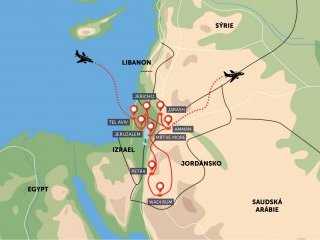 Jordánsko, Palestina, Izrael - Poznávací zájezdy