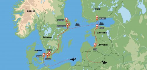 Poznávací zájezd Metropole Skandinávie na 8 dnů