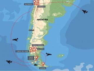 Patagonie, Ohňová země + luxusní plavba - Poznávací zájezdy