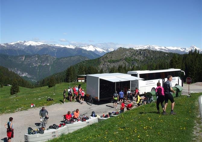 Lago di Garda - sever, Monte Baldo a Tremalzo