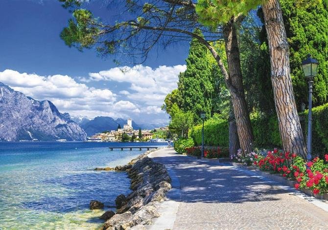 Lago di Garda - sever, Monte Baldo a Tremalzo