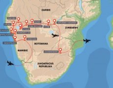 Namibie, Botswana, Zimbabwe, Zambie