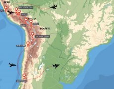 Chile, Peru, Bolívie