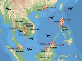 Velký letecký okruh Asií - Poznávací zájezdy