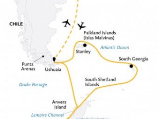 Epic Antarctica: Crossing the Circle via Falklands and South Georgia (Ultramarine)