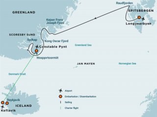 Northeast Greenland, Fly & Sail (s/v Rembrandt van Rijn)