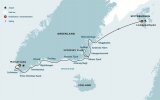 East and South Greenland Explorer, Aurora Borealis, Incl. flight from Narsarsuaq to Copenhagen (m/v Plancius)