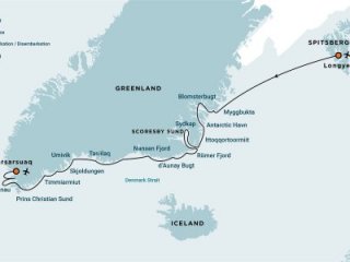 East and South Greenland Explorer, Aurora Borealis, Incl. flight from Narsarsuaq to Copenhagen (m/v Plancius)
