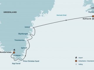 South Greenland Explorer, Aurora Borealis, Incl. flight from Copenhagen to Narsarsuaq (m/v Plancius)