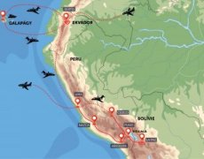 Ekvádor, Galapágy, Peru, Bolívie