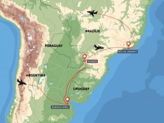 Argentina, Brazílie, Uruguay, Paraguay