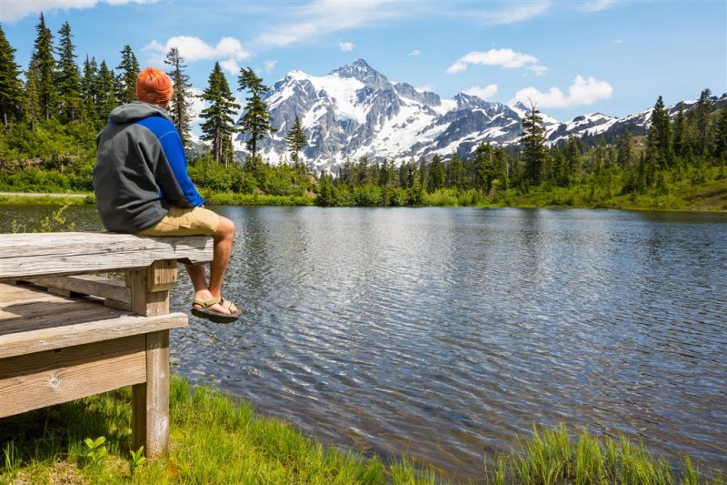 USA mezi vulkány Kaskádového pohoří - Mt. Rainier a Mt. Baker