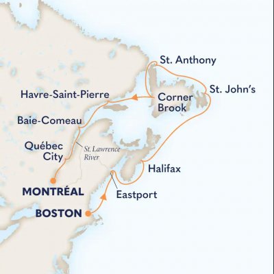 PLAVBA Z BOSTONU PŘES NEWFOUNDLAND DO KANADY