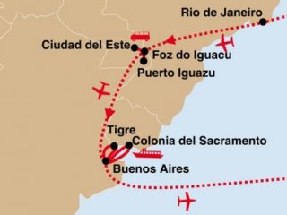 Rio de Janeiro, Iguazú a Buenos Aires