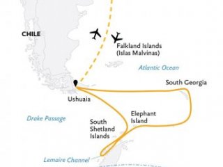South Georgia and Antarctic Peninsula: Penguin Safari (World Voyager) South Georgia and Antarctic Peninsula: Penguin Safari (World Voyager)