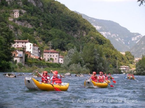Letní řeky Dolomit