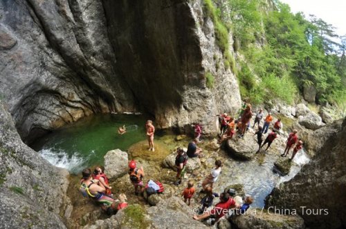 Letní řeky Dolomit