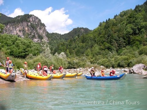 Letní řeky Dolomit