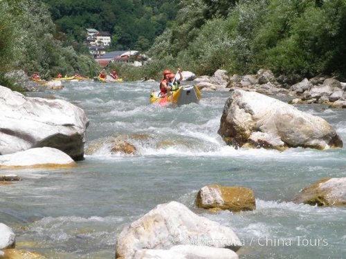 Letní řeky Dolomit