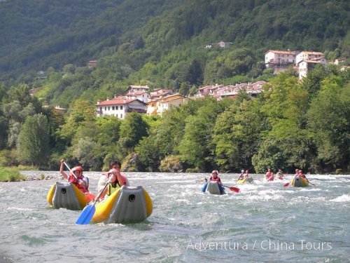 Letní řeky Dolomit
