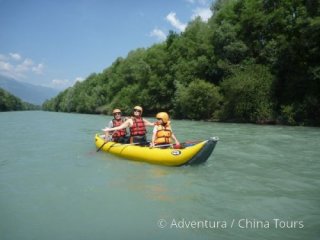Letní kanoe v Alpách