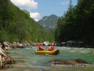 Salza a Steyr na kanoích