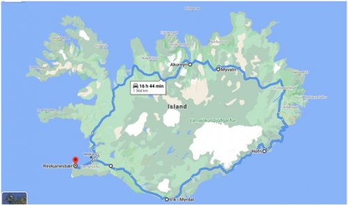 Island - cesta kolem ostrova (fly and drive)