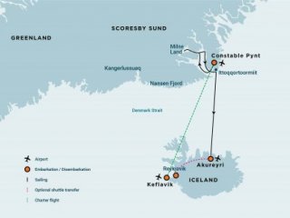 Iceland, Aurora Borealis, Fly & Sail (s/v Rembrandt van Rijn)