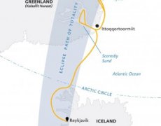 Iceland to Greenland: Total Solar Eclipse (Ultramarine)
