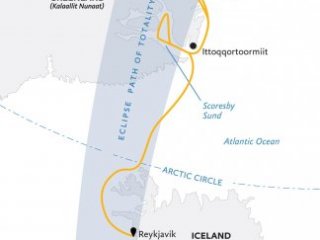 Iceland to Greenland: Total Solar Eclipse (Ultramarine)