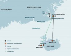 Iceland, Aurora Borealis, Fly & Sail (s/v Rembrandt van Rijn)