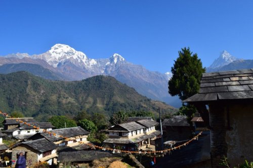 Himaláje a trek pod Annapurnou