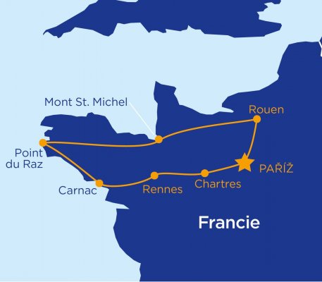 Bretaň a Normandie - perly Francie