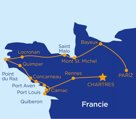 Bretaň a Normandie - perly Francie