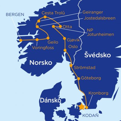 Bergen, fjordy a krásy Norska