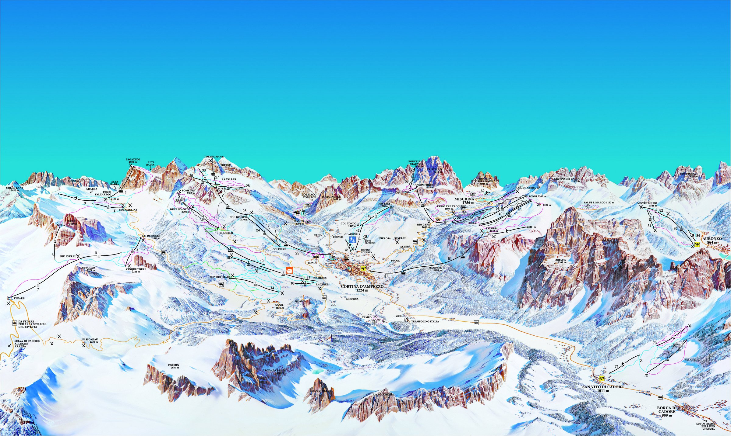 Lyžařské zájezdy Cortina d Ampezzo