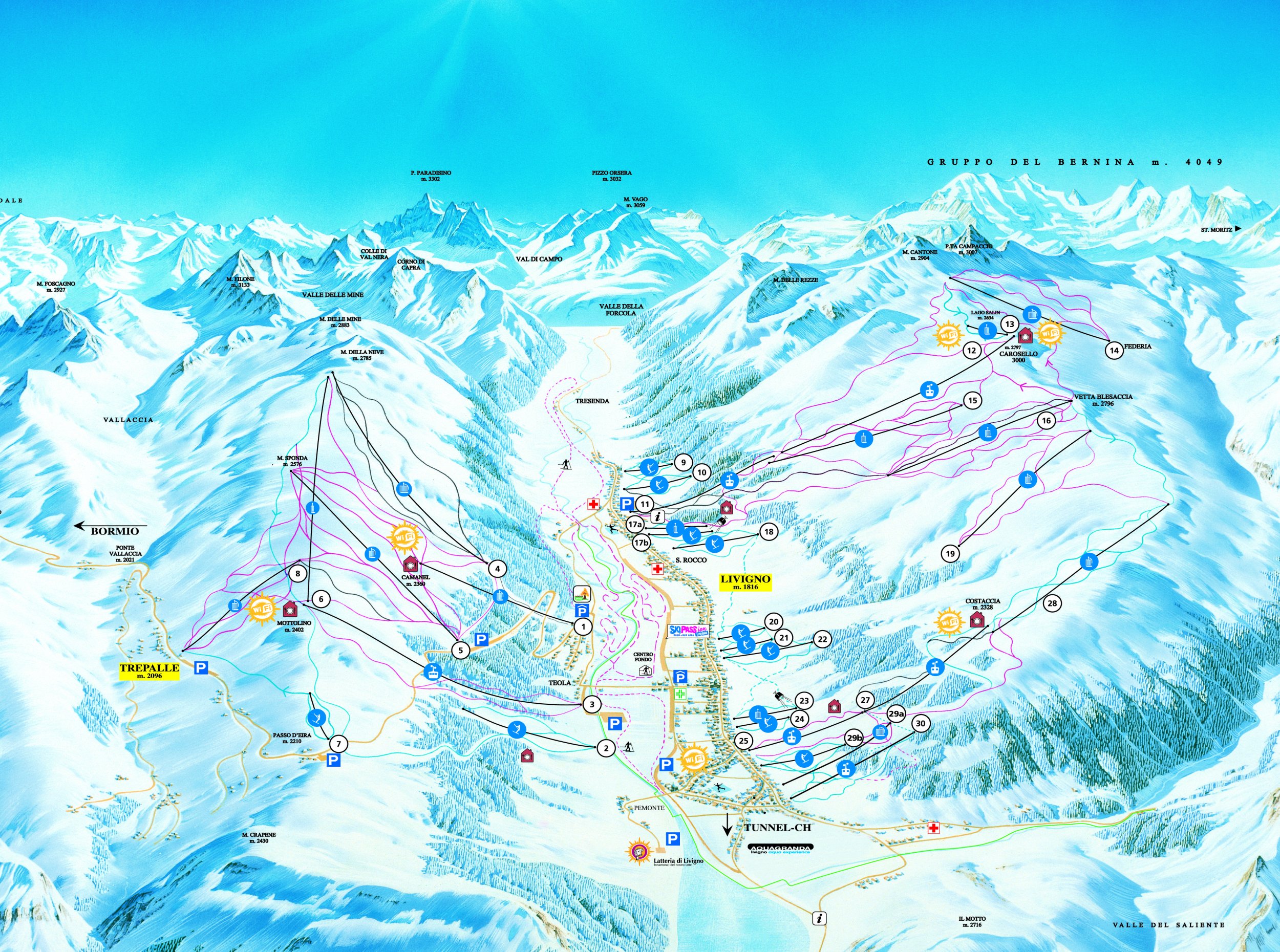 Livigno ubytování se skipasem i bez skipasu