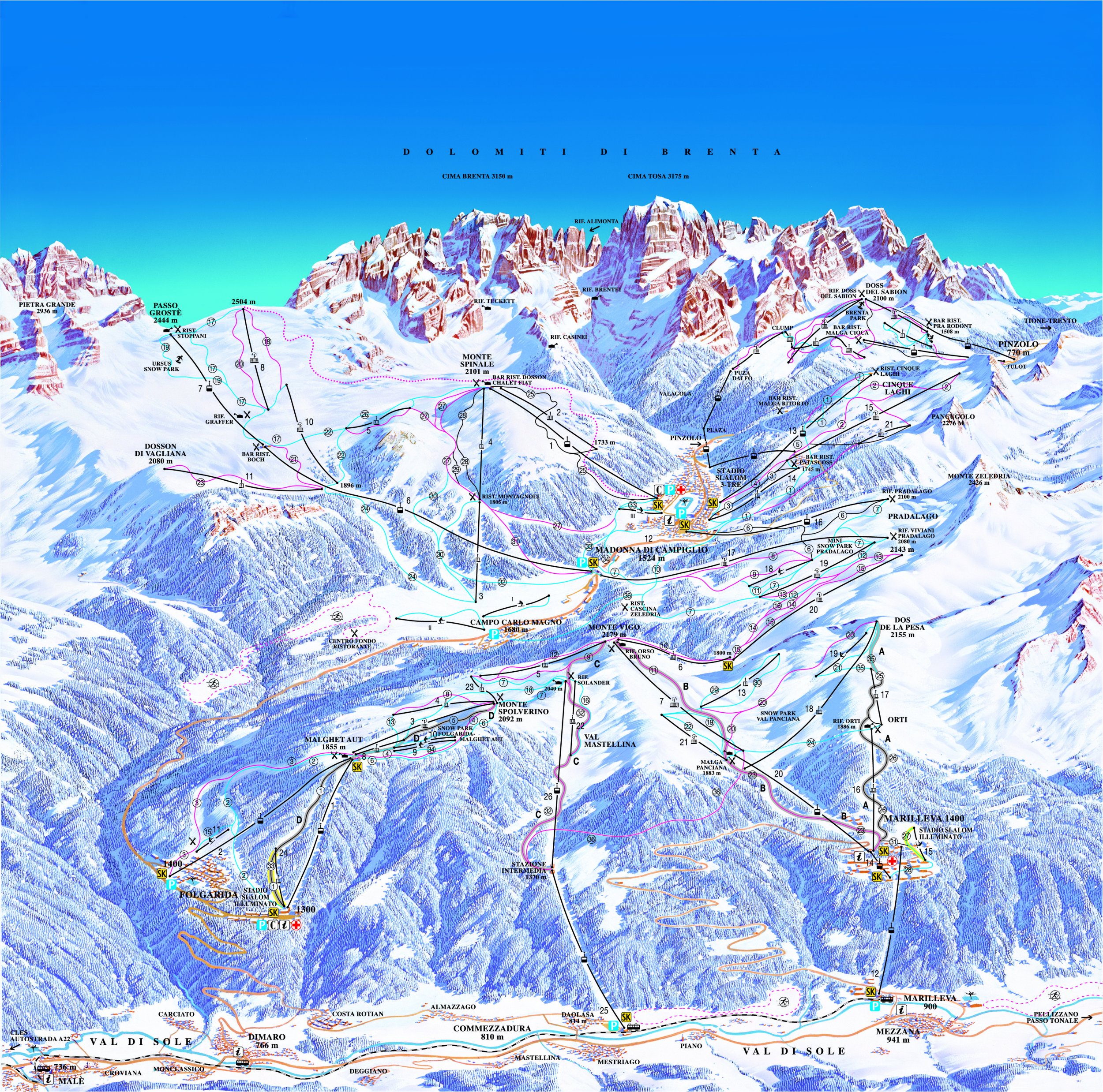 Lyžařské zájezdy Marilleva Folgarida 2024