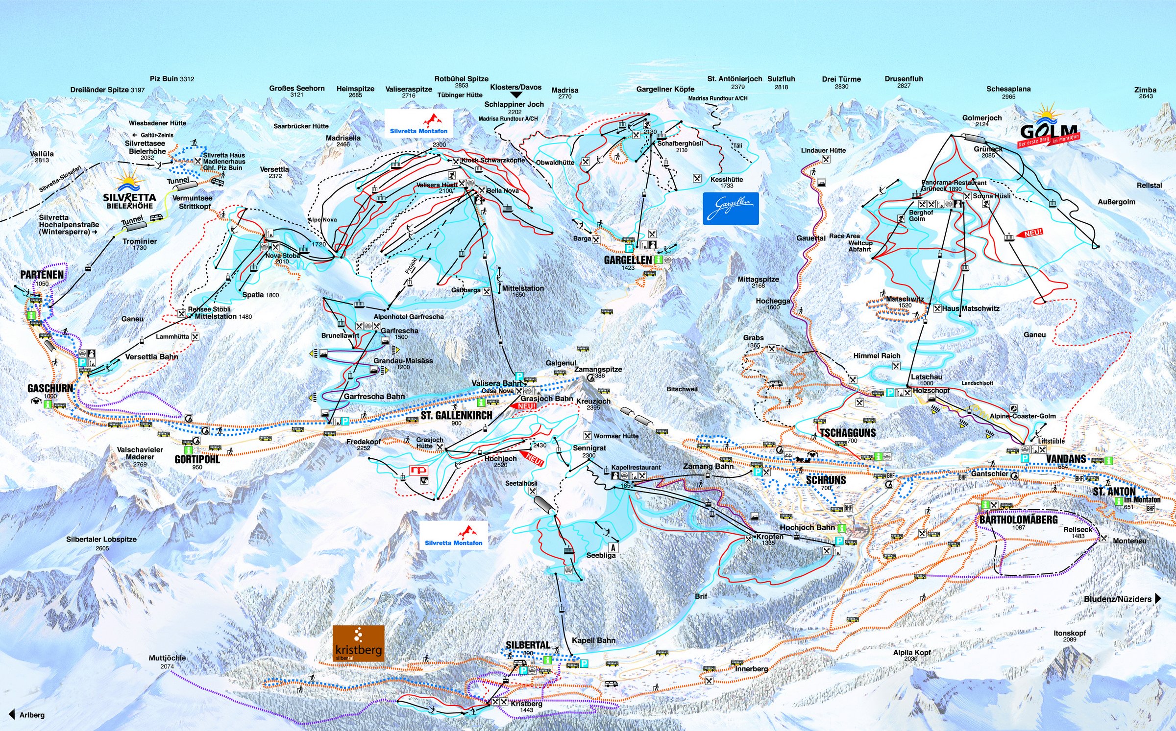 Zájezdy a ubytování ve středisku Montafon