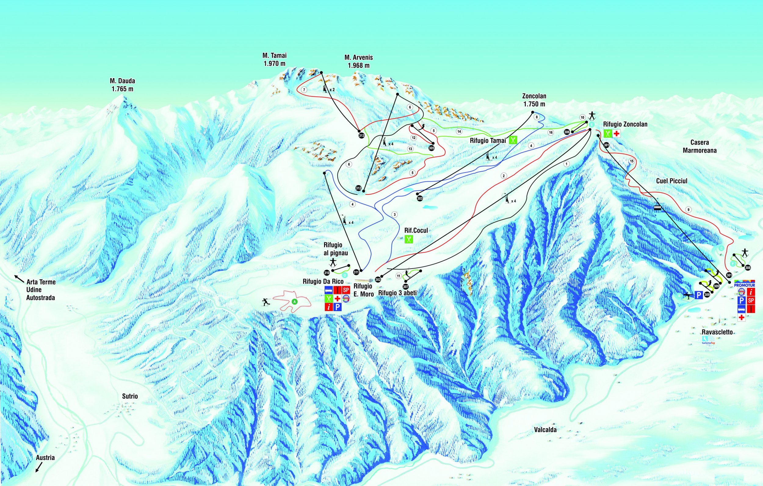 Chci lyžovat v Ravascletto - Zoncolan