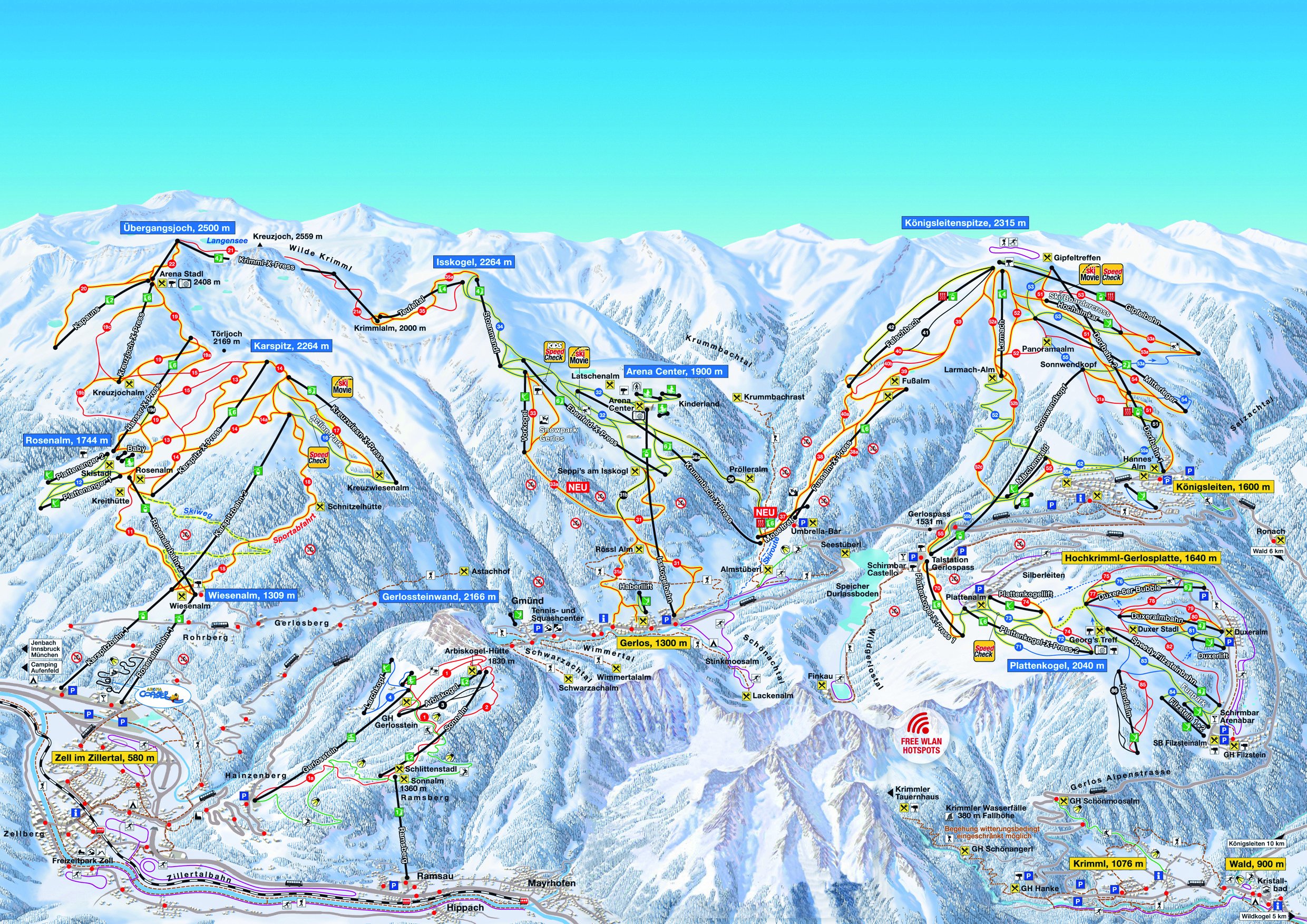 Lyžařské zájezdy Zillertal Arena 2024